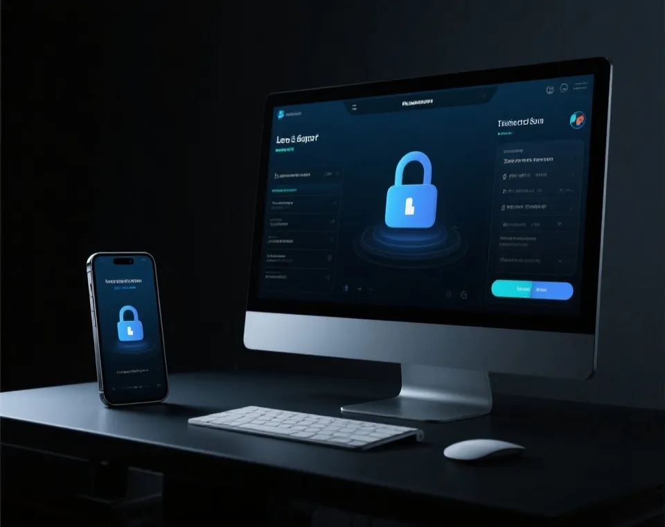 安全登入與多裝置使用示意圖